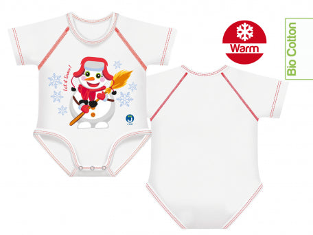 Body Neonato 0-36 Mesi Caldo Cotone Bio Pupazzo Di Neve JBimbi