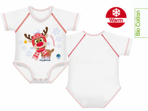 Body Neonato 0-36 Mesi Caldo Cotone Bio Renna JBimbi