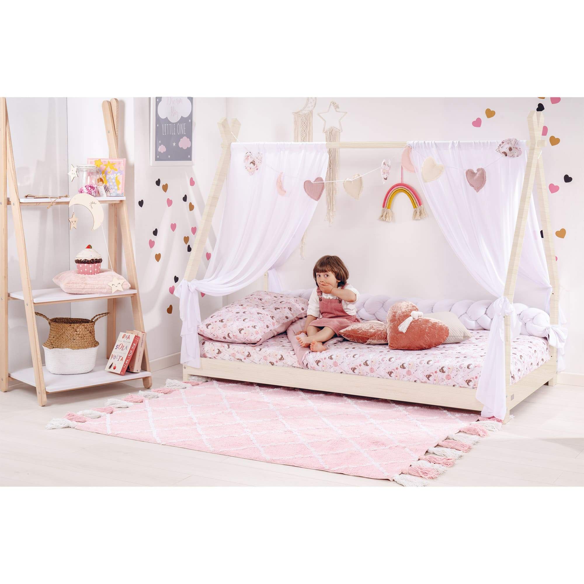 Lettino Junior Picci Montessori Legno Sbiancato