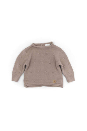Maglia Apertura Dietro Pom Pom Knitted Bamboom