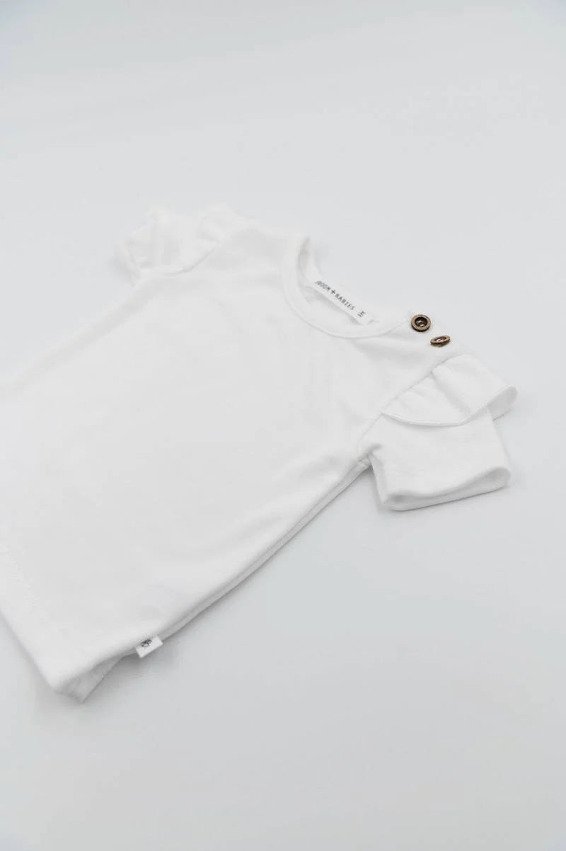 Shirt Maniche Corte con Spalle Volant Bamboom