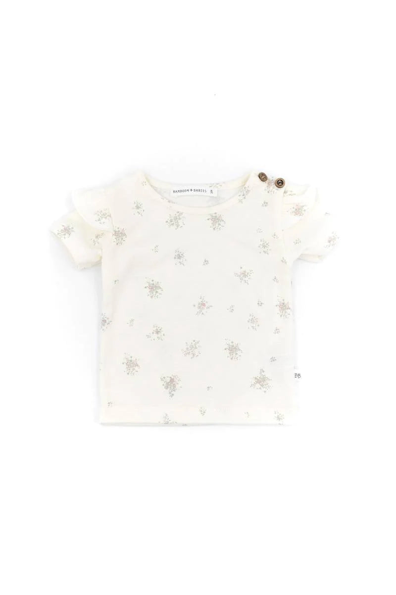 Shirt Maniche Corte con Spalle Volant Bamboom