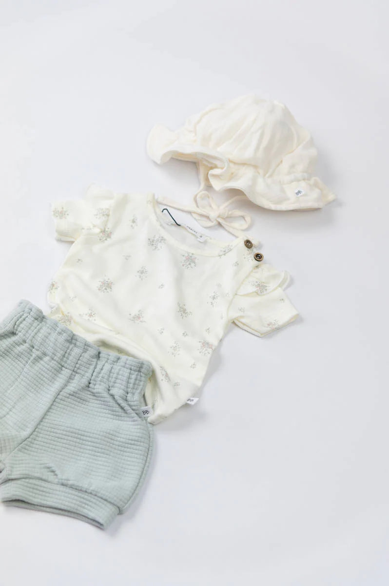 Shirt Maniche Corte con Spalle Volant Bamboom