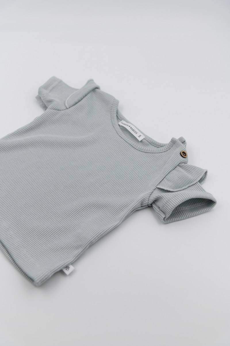 Shirt Maniche Corte con Spalle Volant Bamboom