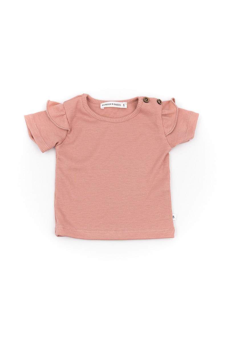 Shirt Maniche Corte con Spalle Volant Bamboom