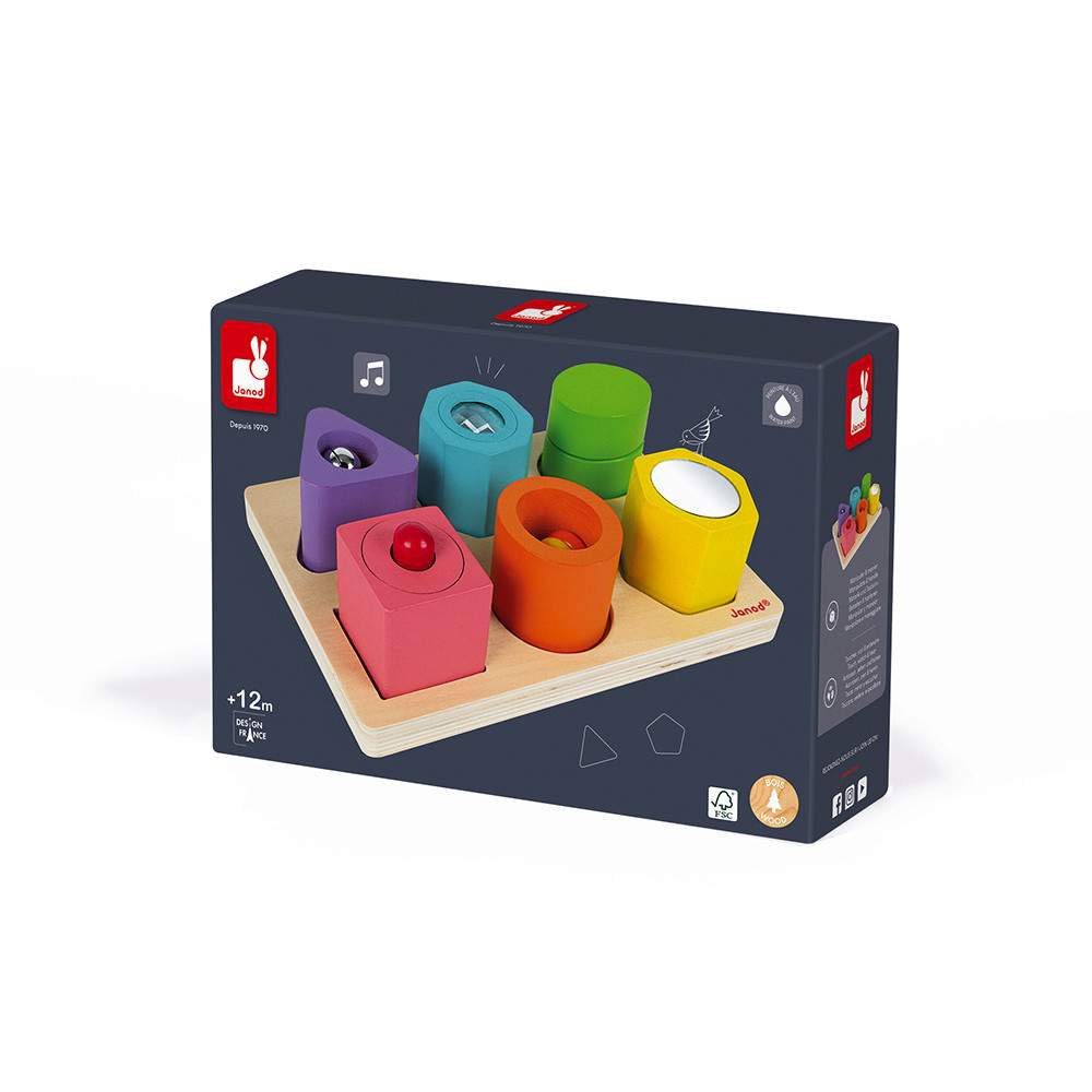 Puzzle 6 Cubi Sensoriali I Wood Janod
