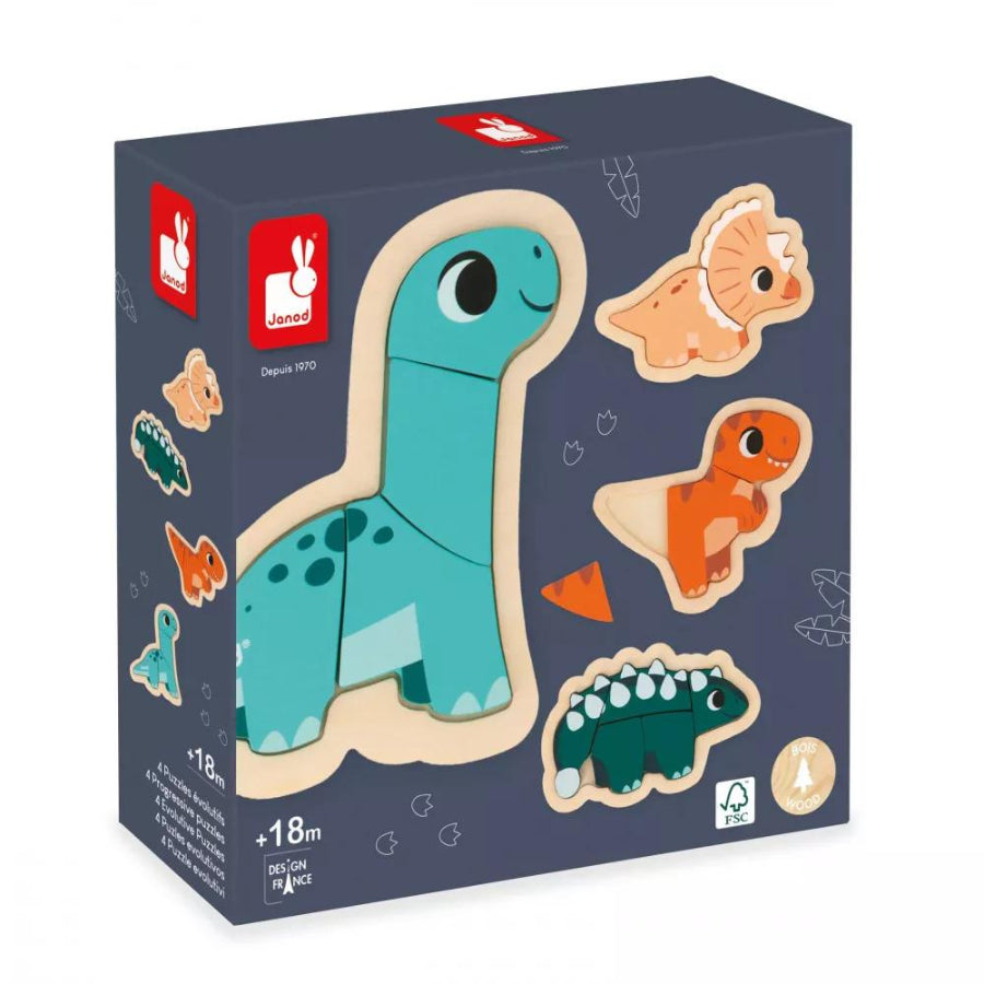 4 Puzzle Evolutivi Dino Janod