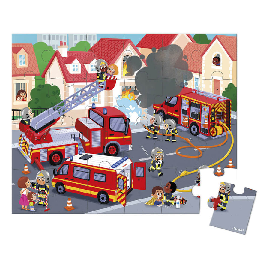 Puzzle Pompieri 24 Pezzi Janod