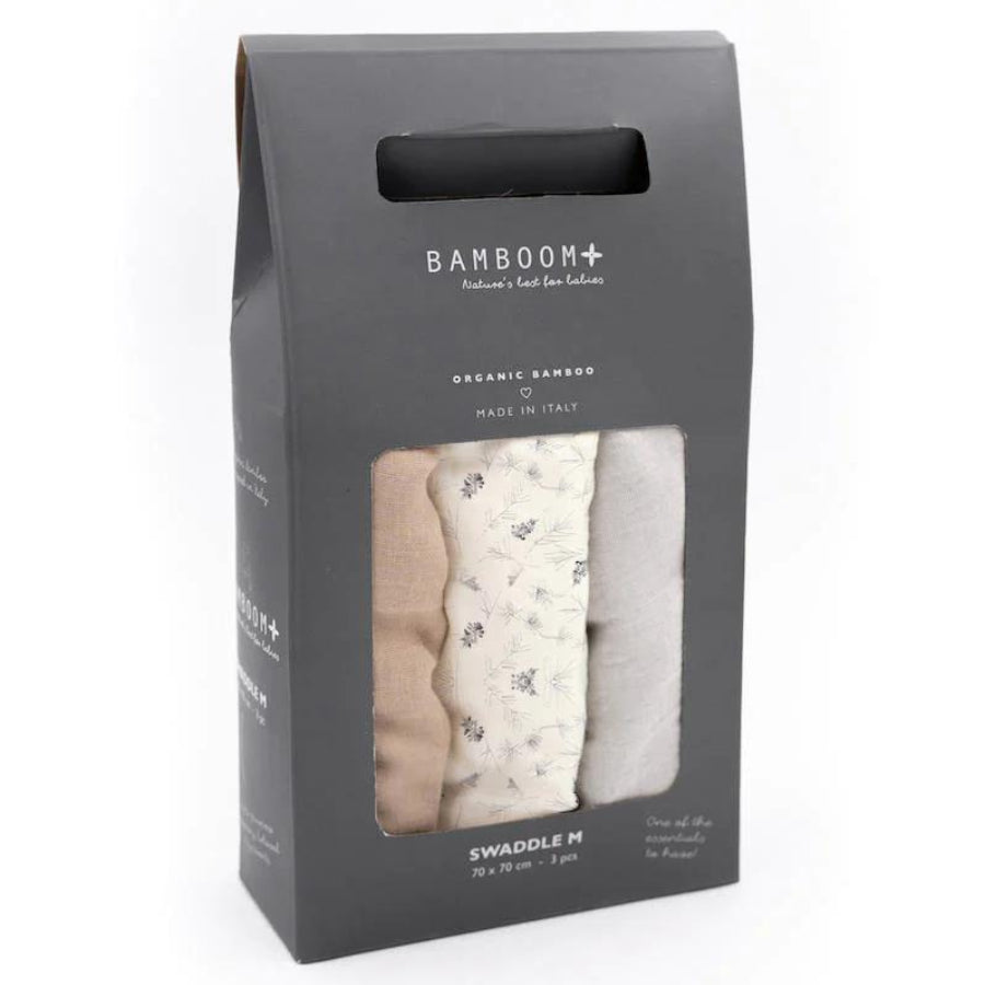 Swaddle Muslin Medium Bamboom 3 Pack 70x70 cm