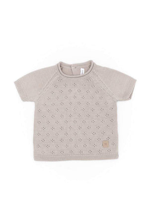 Maglia Maniche Corte Traforata Knitted Bamboom