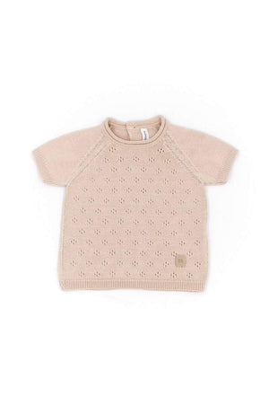 Maglia Maniche Corte Traforata Knitted Bamboom