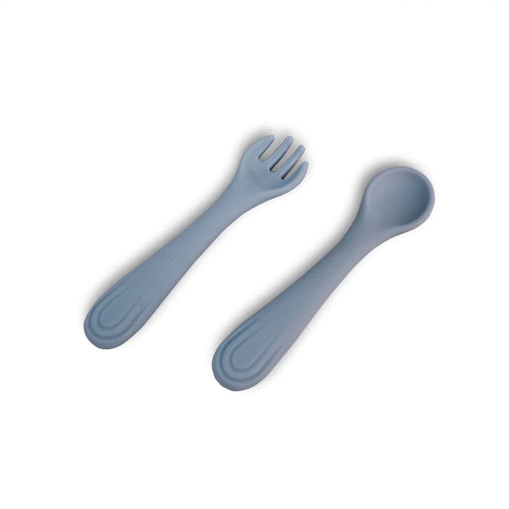 Set Cucchiaio e Forchetta in Silicone Taiki Mizu Baby