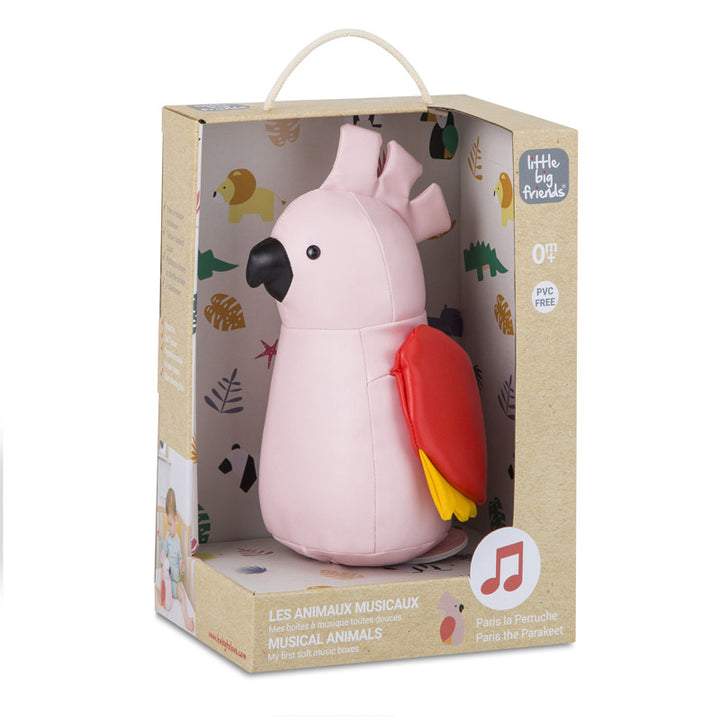 Pupazzo musicale Paris il Parrocchetto Little Big Friends
