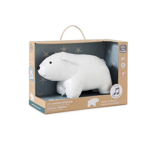 Pupazzo musicale Natale l'Orso Bianco Little Big Friends