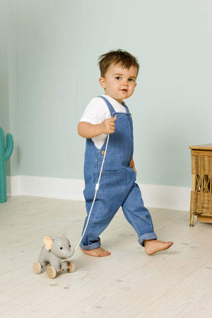 Pupazzo trainabile con ruote Vincenzo l’Elefante Little Big Friends
