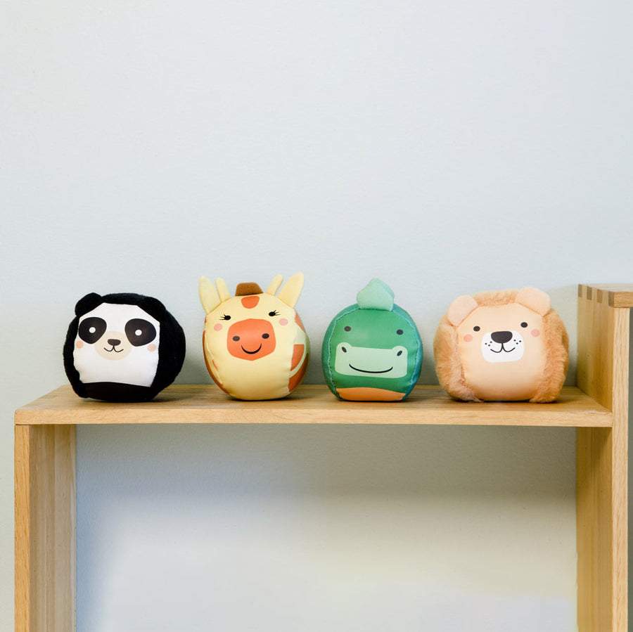 Set 4 palle di peluche Dooballs Jungle Little Big Friends