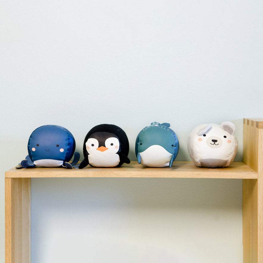 Set 4 palle di peluche Dooballs Ocean Little Big Friends
