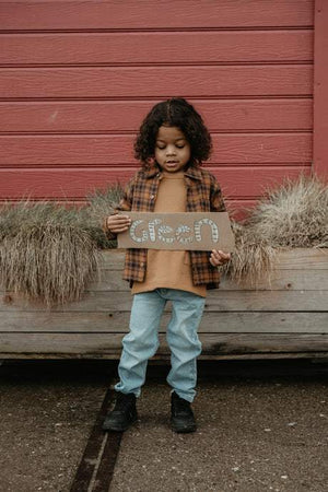 T-shirt Moon lsl caramel brown Riffle Amsterdam
