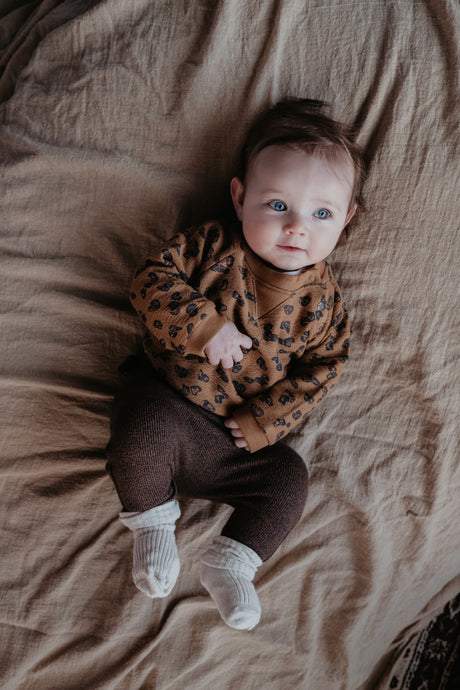 Baggy Pants knitted caramel Riffle Amsterdam