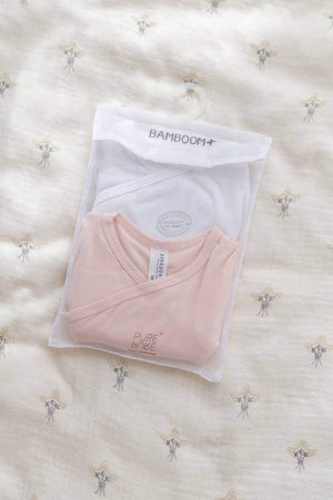 Body Maniche Corte Rosa 2 pz Bamboom