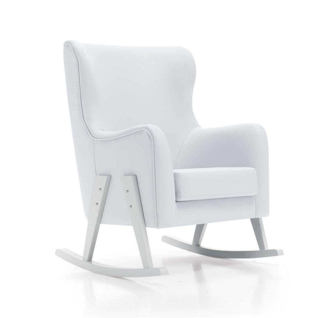 Poltrona a dondolo per allattamento Glam White Alondra