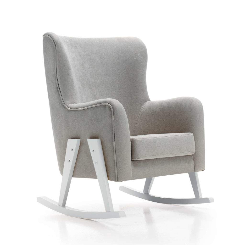 Poltrona a dondolo per allattamento Glam White Alondra