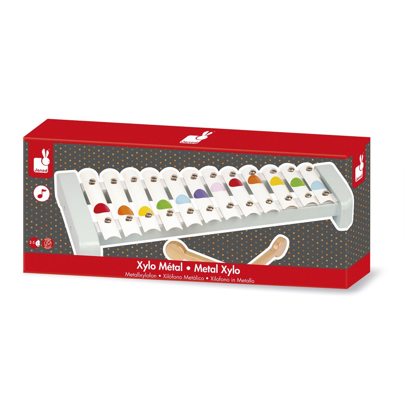 Xilofono in metallo confetti Janod