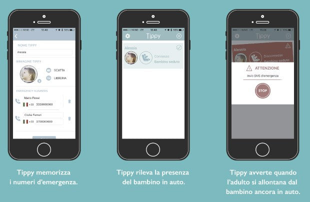 Dispositivo anti-abbandono Bluetooth Tippy