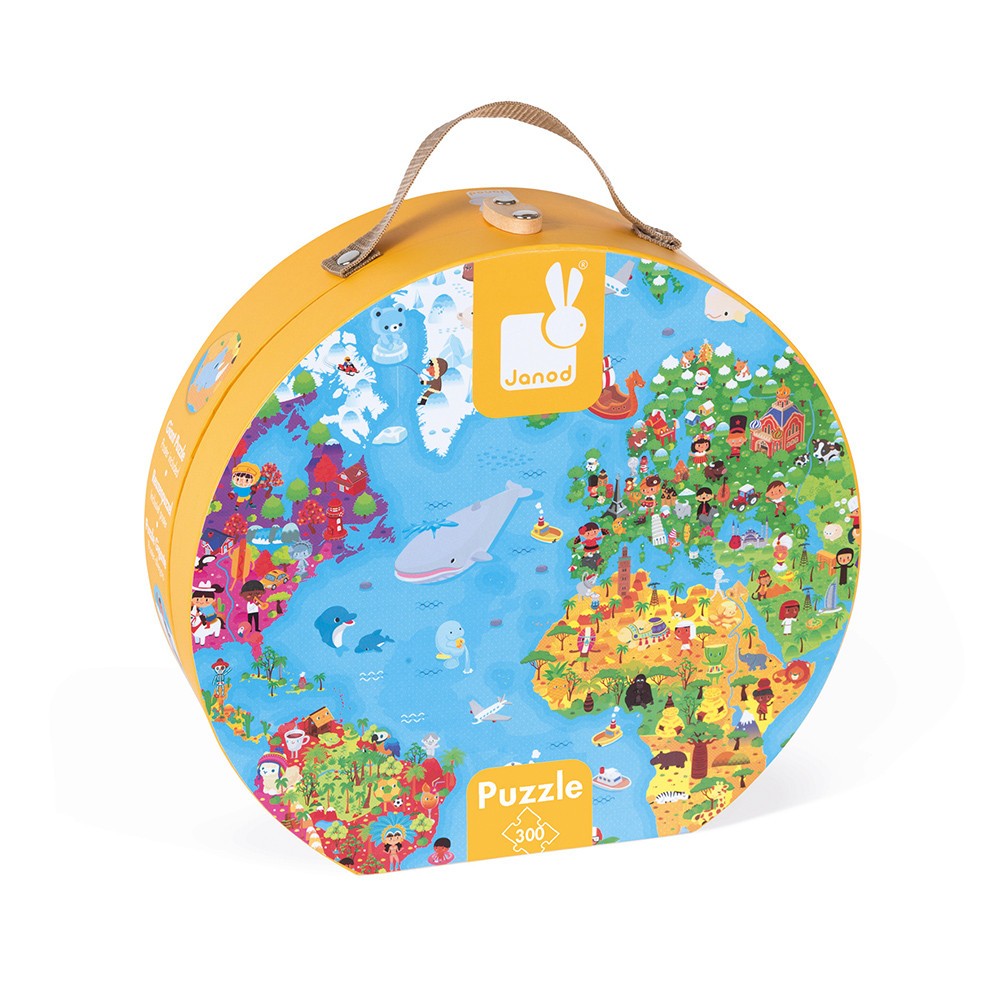 Puzzle Gigante Mappa del Mondo 300 pezzi Janod