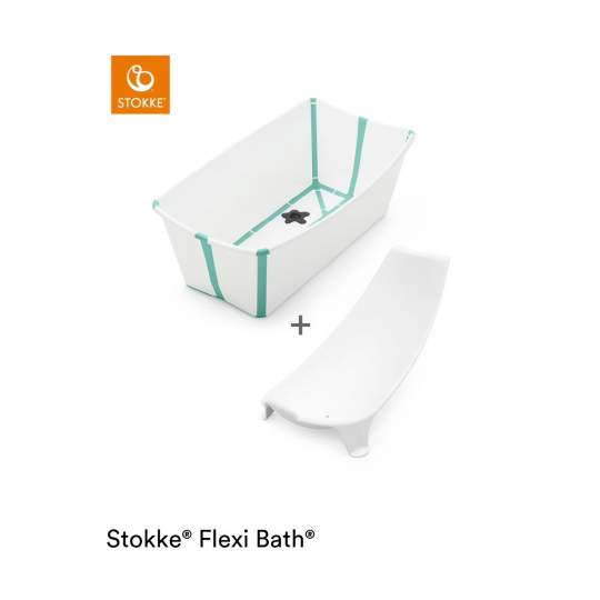 VASCHETTA STOKKE FLEXI BATH BIANCO X-LARGE CON BASE ANTISCIVOLO E TAPPO DI  SVUOTAMENTO IN OFFERTA