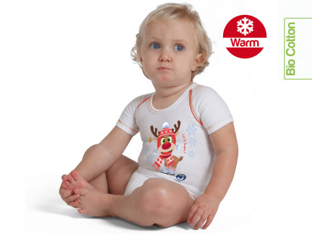 Body Neonato 0-36 Mesi Caldo Cotone Bio Renna JBimbi