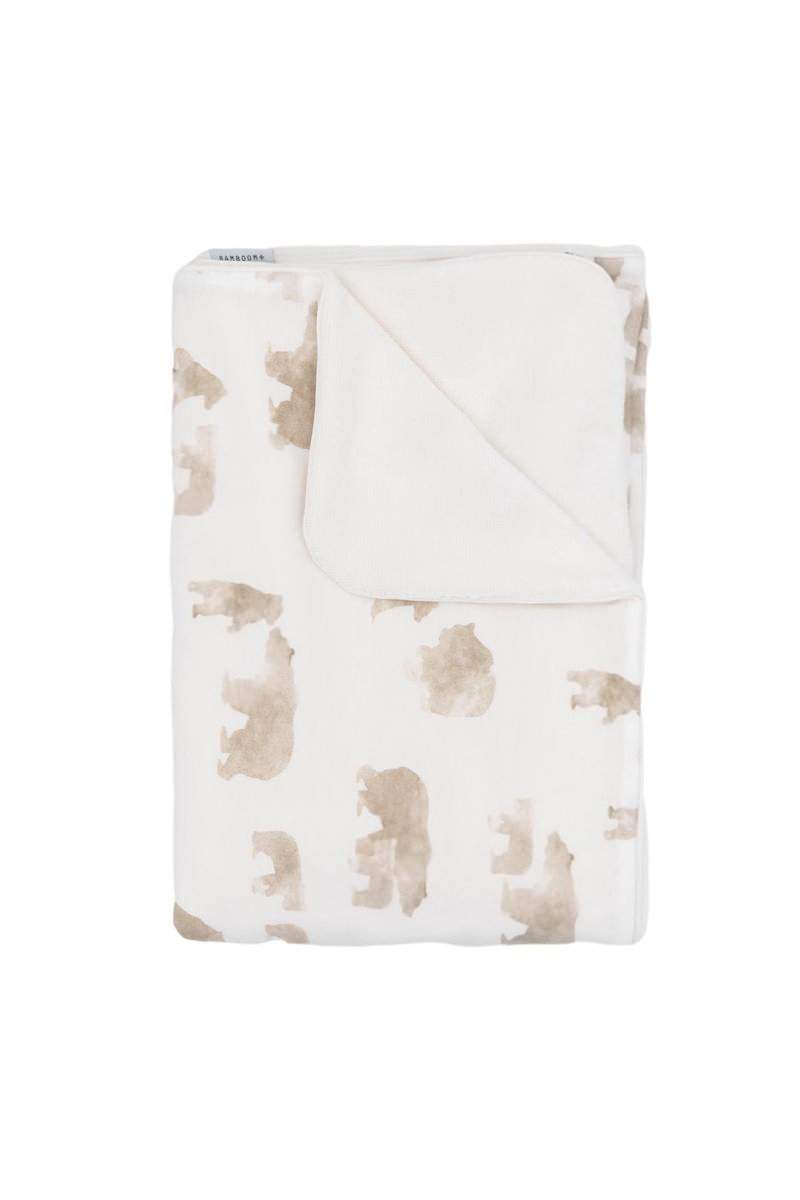 Coperta Lettino 140x100 Jersey Print + Spugna Peluche Bamboom