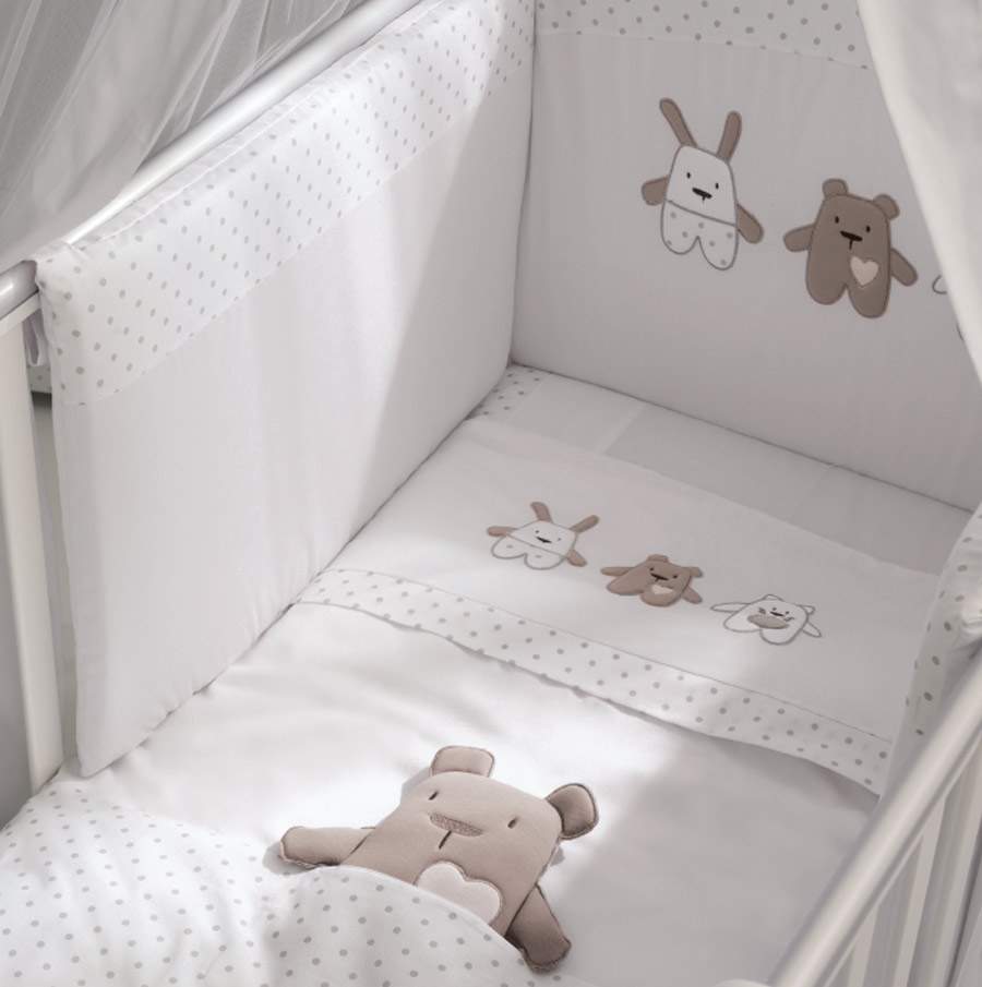 Corredo Letto 3 Pezzi Ted Cuoricini