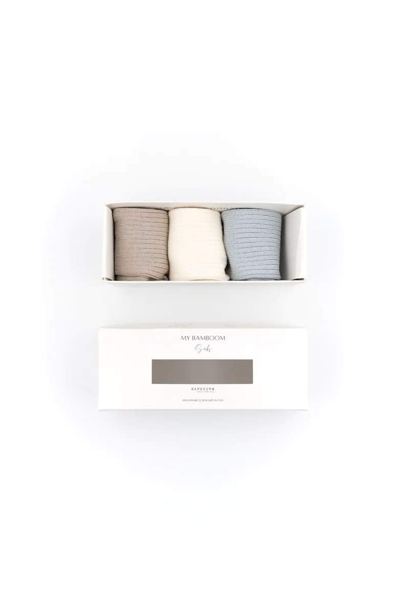 Gift Box Calze Bimbo A Coste 3 Pezzi Bamboom