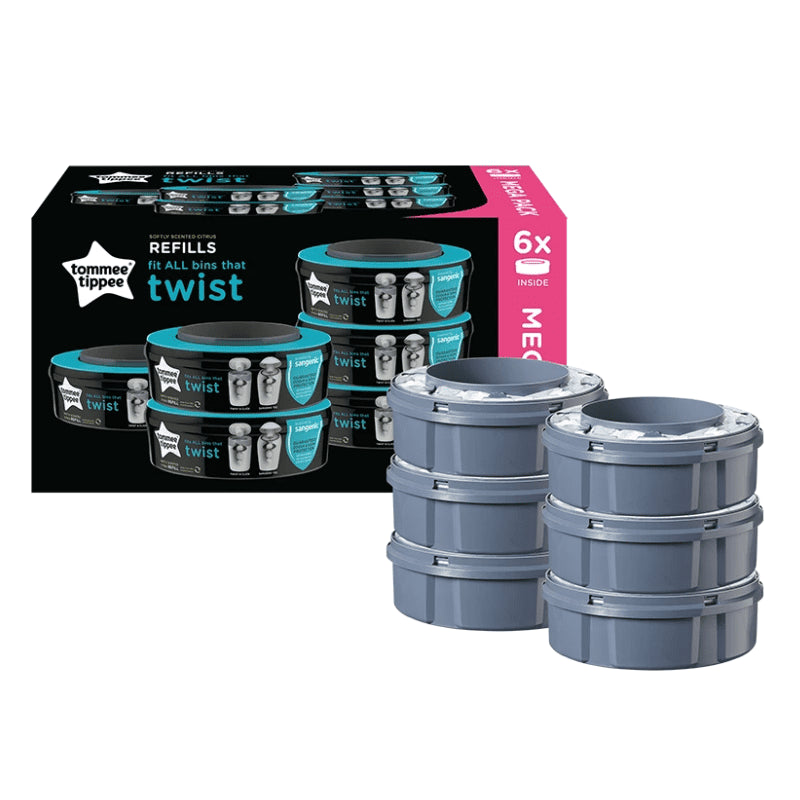 Confezione 6 Pezzi Ricarica per Contenitore Pannolini Sangenic Tommee Tippee
