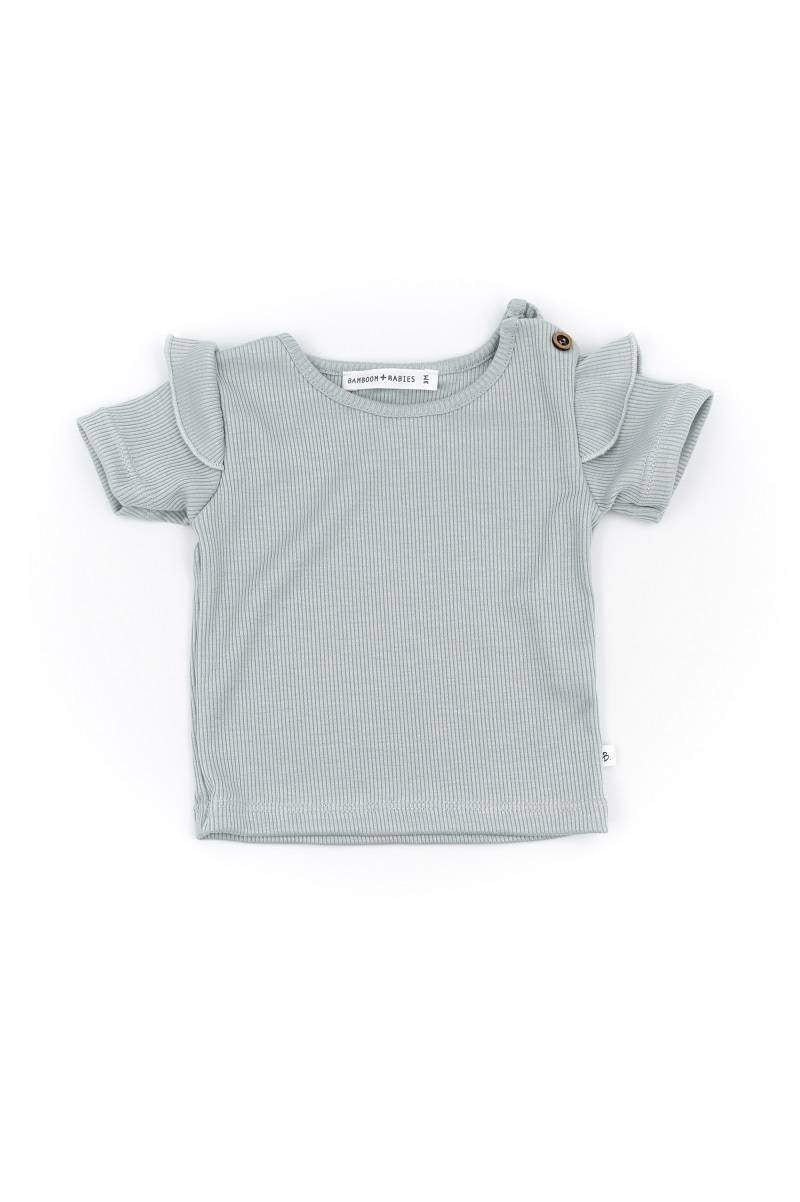 Shirt Maniche Corte con Spalle Volant Bamboom