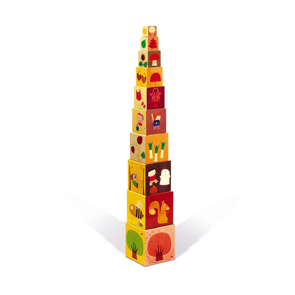 Piramide in Cartone Quadrata "Le 4 Stagioni" Janod