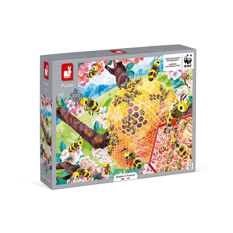Puzzle La Vita delle Api 100 Pezzi WWF Janod