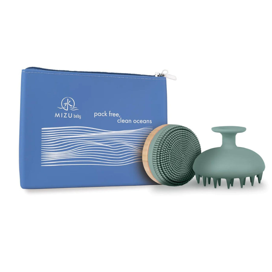 Set Spazzole Neonato Mami Kit Bagno Mizu Baby