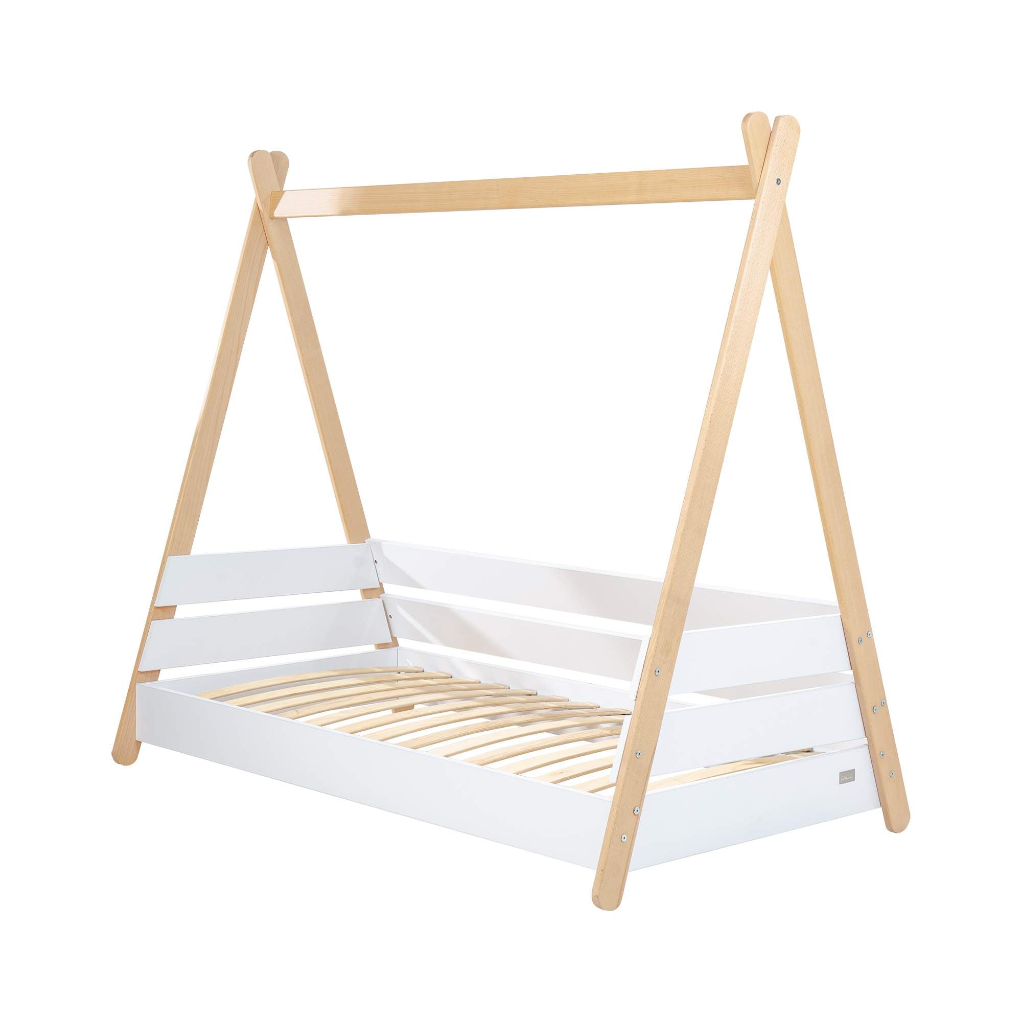 Lettino Scout Legno Naturale con Barriere Picci