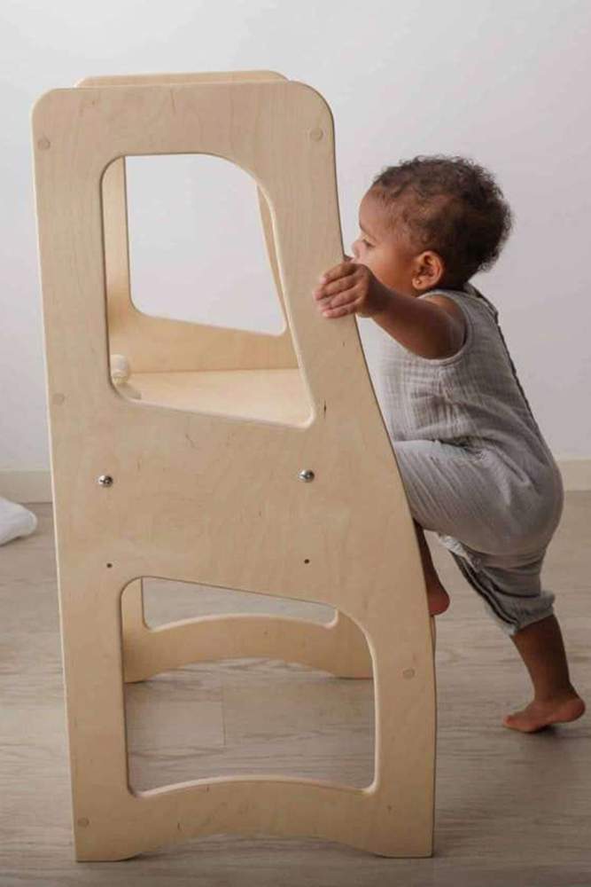 Torretta Montessori in legno beige + scivolo, Torre Apprendimento Learning tower | Maisons du Monde Torretta Montessori in legno beige + scivolo, Torre Apprendimento Learning tower | Maisons du Monde