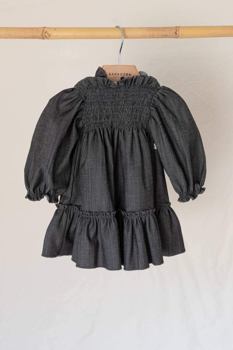Vestito frou frou Dark Grey Bamboom