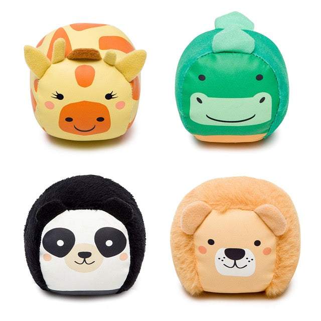 Set 4 palle di peluche Dooballs Jungle Little Big Friends