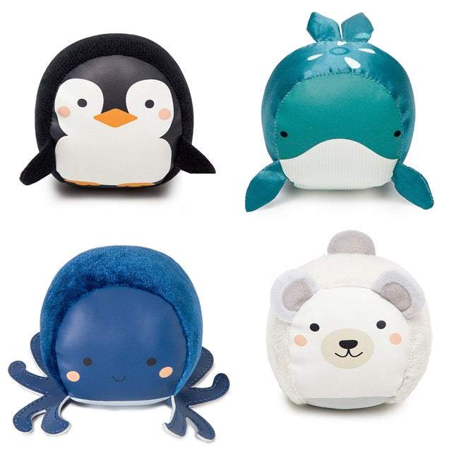 Set 4 palle di peluche Dooballs Ocean Little Big Friends
