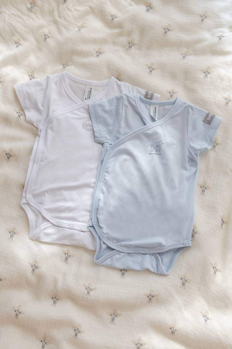 Body Maniche Corte Azzurro 2 pz Bamboom