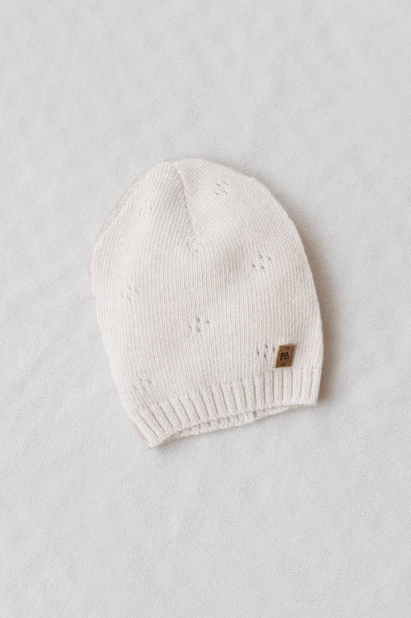 Cappellino fatto a maglia trama 2 Offwhite Bamboom
