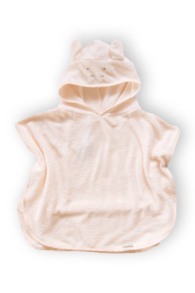 Poncho accappatoio Ippopotamo water peach Bamboom