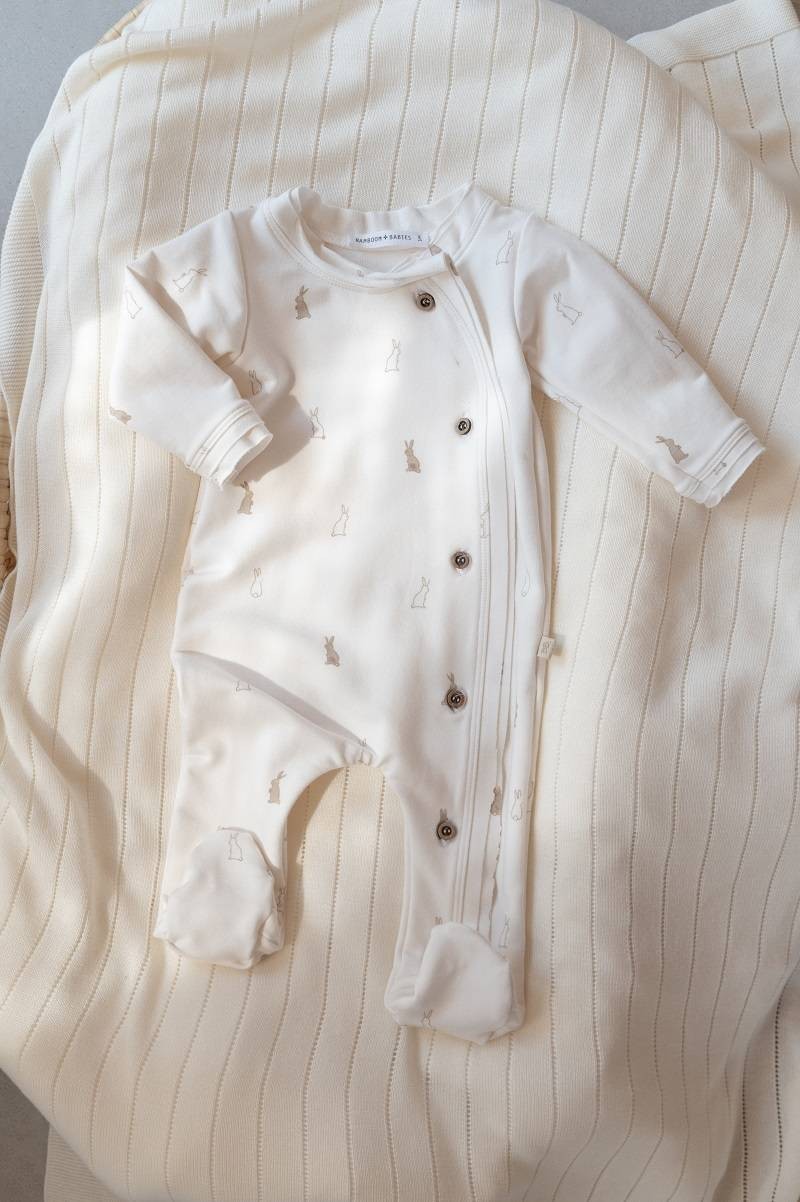 Tutina con apertura laterale e piedini Bamboom