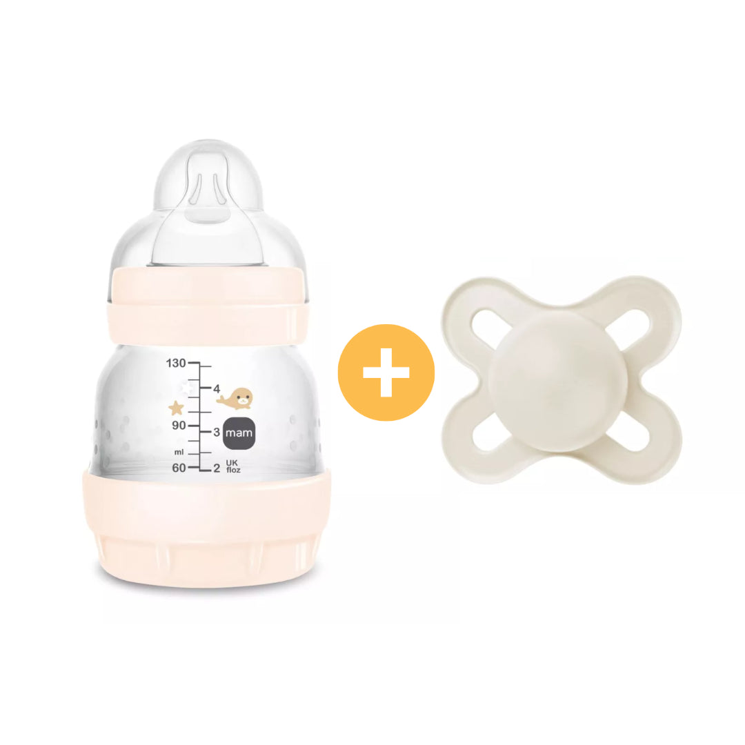 Biberon Easy Start 130 ml + ciuccio Original start MAM