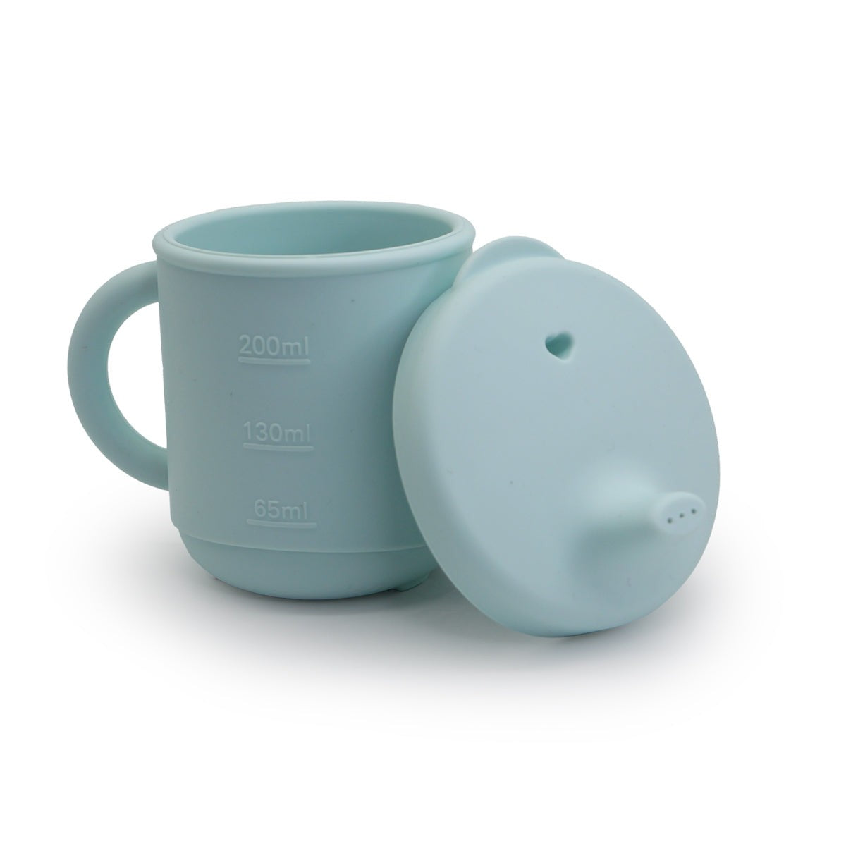 Tazza Svezzamento In Silicone Per Bambini 200ml - Con Doppi Manici, Infrangibile, A Forma Di Anatra, 6+ Mesi, Senza BPA